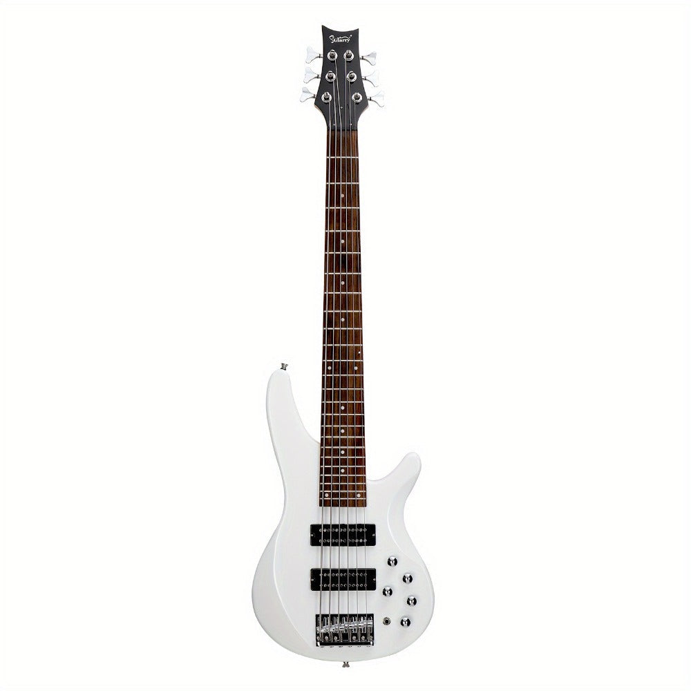 Electric Bass Guitar, Adjustable, 44 Inch, White, Inch, GIB for Lessons and Practice detail image - detail view 12