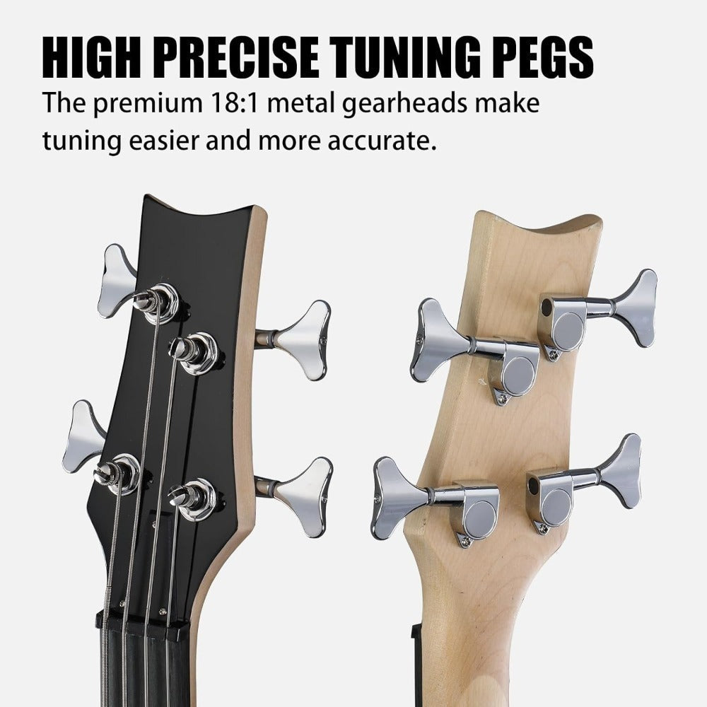Electric Bass Guitar, Full Size, Complete, Beginner, Set for Lessons and Practice detail image