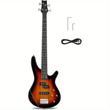 Electric Bass Guitar, Full Size, Complete, Beginner, Set for Lessons and Practice detail image - detail view 5