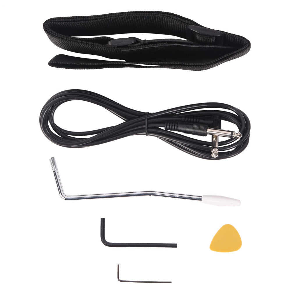 Electric Guitar, Adjustable, Rosewood, Fingerboard, Black for Lessons and Practice detail image - detail view 12