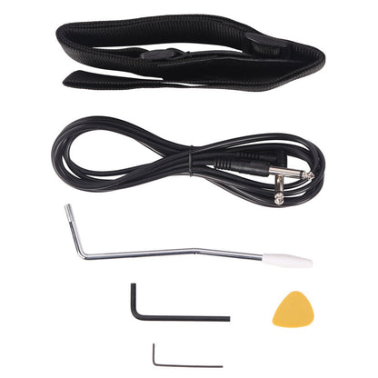 Electric Guitar, Adjustable, Rosewood, Fingerboard, Black for Lessons and Practice detail image - detail view 12