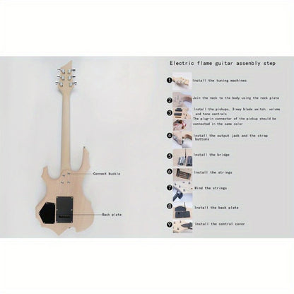 Electric Guitar, DIY, String, Flame for Lessons and Practice detail image - detail view 3