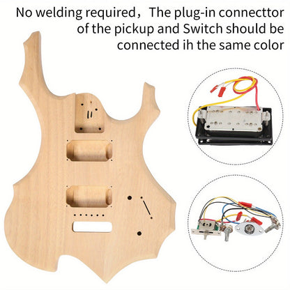 Electric Guitar, DIY, String, Flame for Lessons and Practice detail image - detail view 6