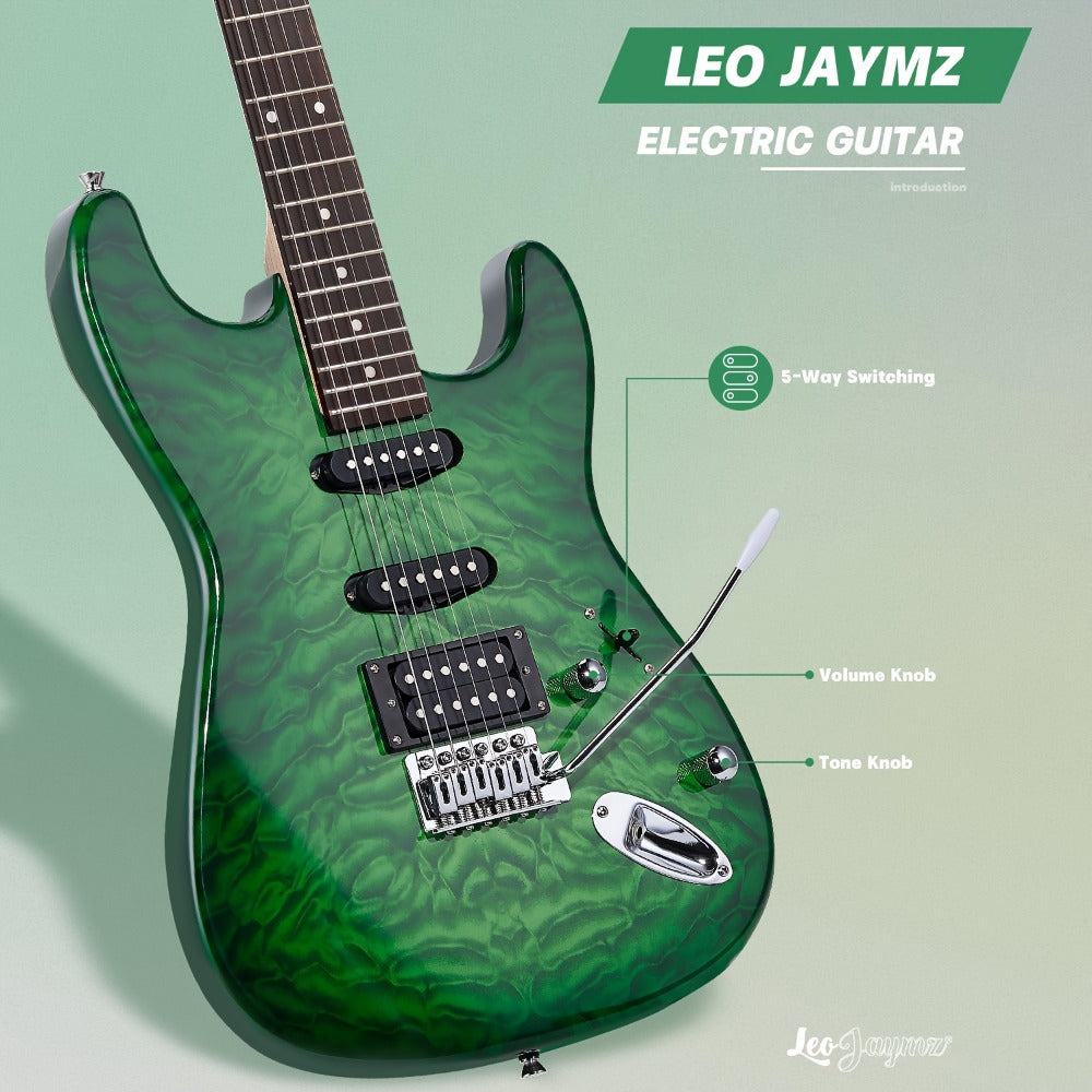 Electric Guitar, Full Size, 39 Inch, Leo, Jaymz, Inch for Lessons and Practice detail image - detail view 5