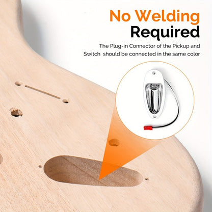 Electric Guitar, Glarry, DIY, Kit for Lessons and Practice for Home Practice, Rehearsal detail image - detail view 17
