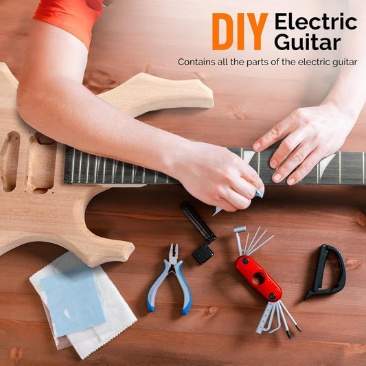 Electric Guitar, Glarry, DIY, Kit for Lessons and Practice for Home Practice, Rehearsal detail image