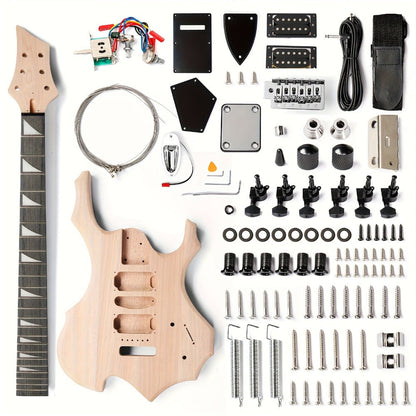 Electric Guitar, Glarry, DIY, Kit for Lessons and Practice for Home Practice, Rehearsal detail image - detail view 3