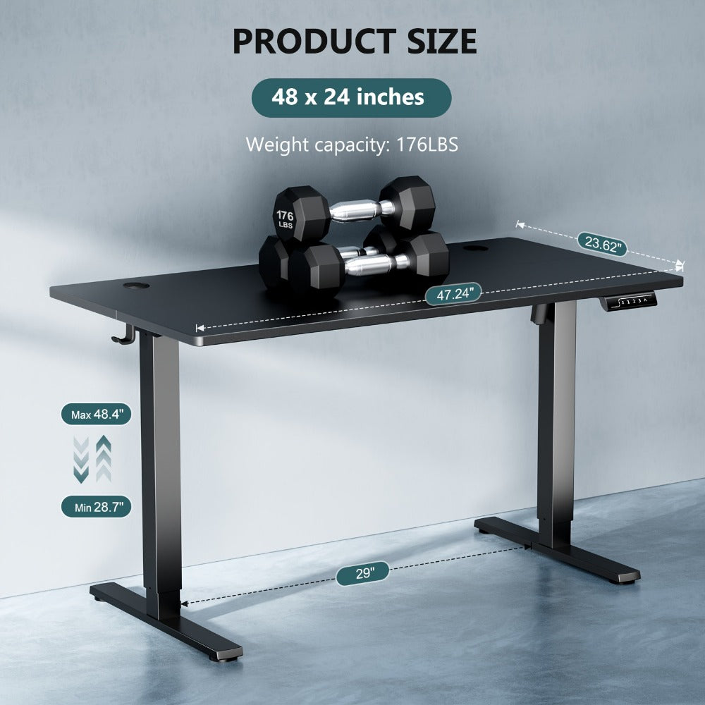 Electric Height-Adjustable Standing Desk with Adjustable Height for Home Office detail image - detail view 18
