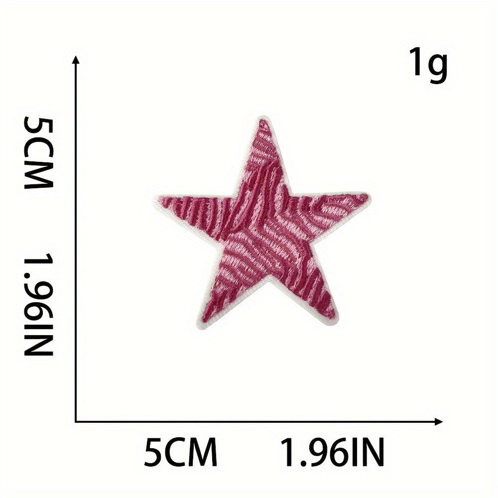 Embroidered Patch - Iron-On Patches Set of 20 - Y2K Aesthetic Cute Appliques for Jackets - product detail view 2