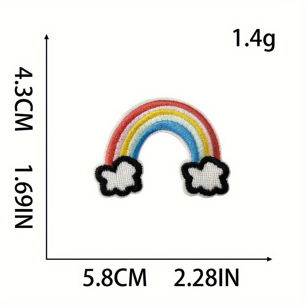 Embroidered Patch - Iron-On Patches Set of 20 - Y2K Aesthetic Cute Appliques for Jackets - product detail view 4