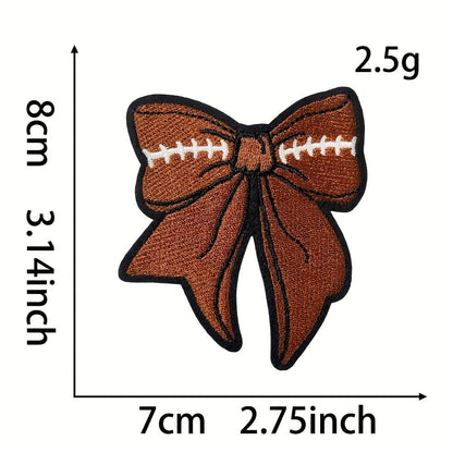 Embroidered Patch - Patches Set of 10 - Sports Bow Baseball Football Rugby Iron-On Sew-On - product detail view 2