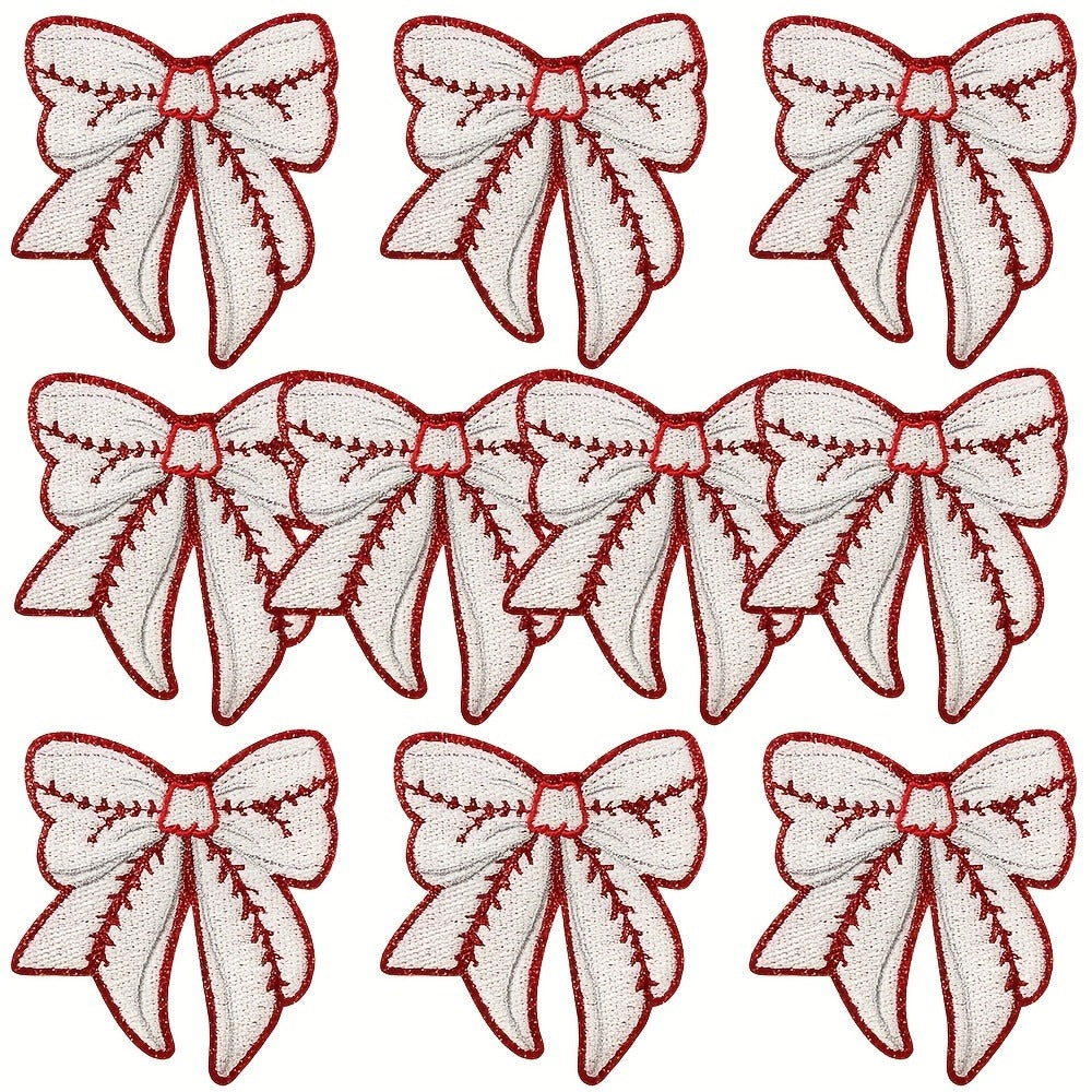 Embroidered Patch - Patches Set of 10 - Sports Bow Baseball Football Rugby Iron-On Sew-On - product detail view 3