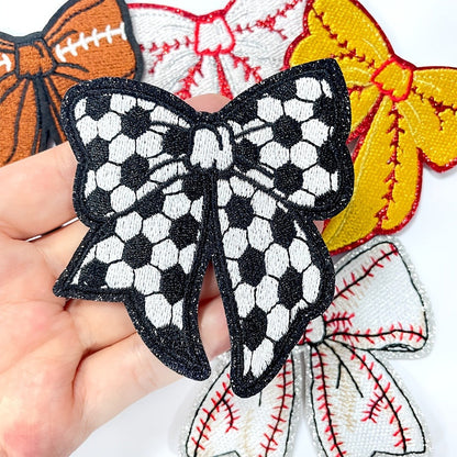 Embroidered Patch - Patches Set of 10 - Sports Bow Baseball Football Rugby Iron-On Sew-On - product detail view 7