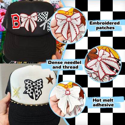 Embroidered Patch - Patches Set of 10 - Sports Bow Baseball Football Rugby Iron-On Sew-On - product detail view 9