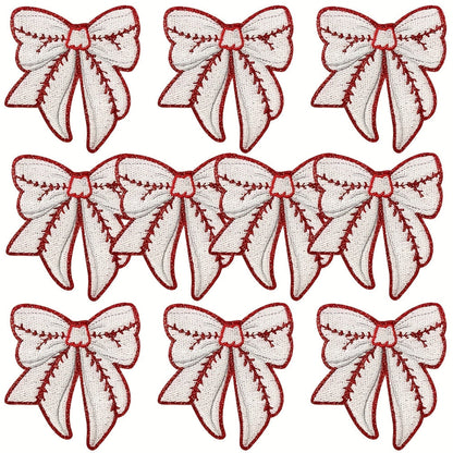 Embroidered Patch - Patches Set of 10 - Sports Bow Baseball Football Rugby Iron-On Sew-On - product detail view 12