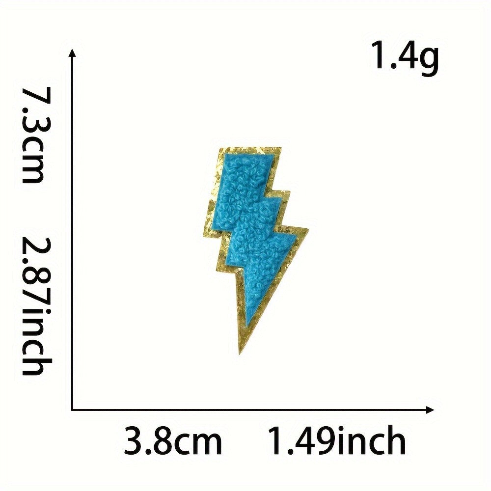 Embroidered Patch - Patches Set of 20 - Glitter Rainbow Flower Plush Self-Adhesive Appliques - product detail view 3