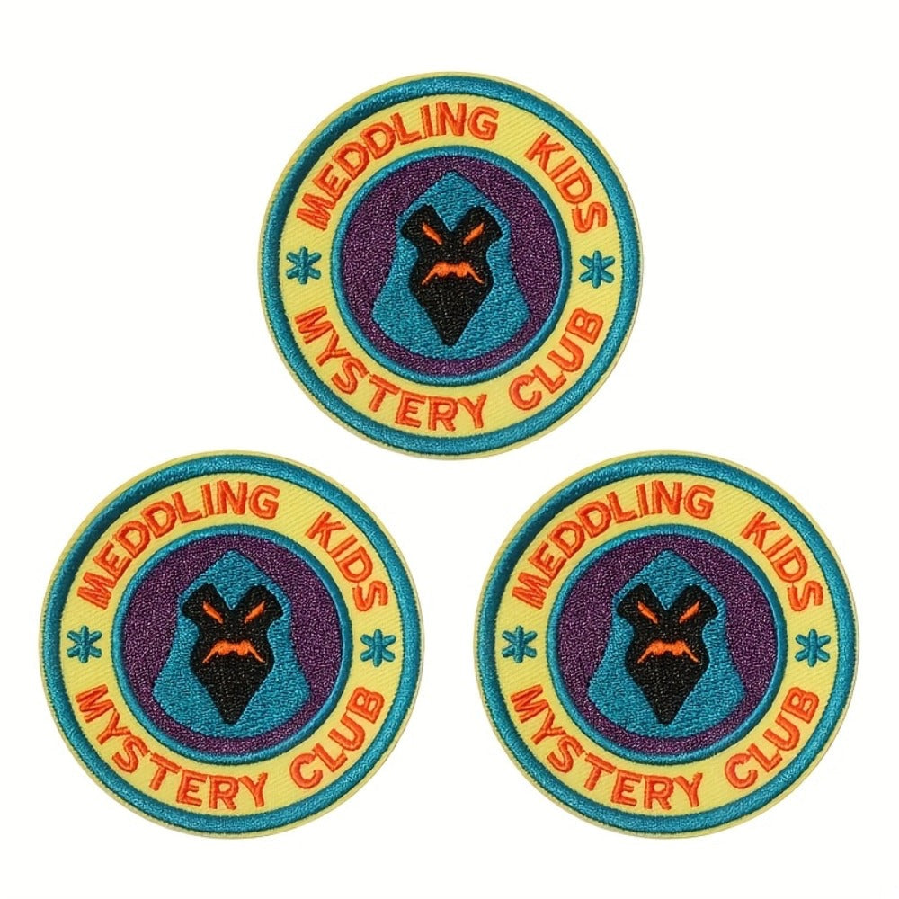 Embroidered Patch - Patches Set of 3 - Cartoon Mystery Club Iron-On Sew-On Patches for - main product view
