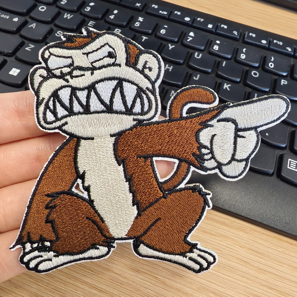Embroidered Patch - Patches Set of 5 - Funny Monkey Iron-On Sew-On Patches for Jackets - product detail view 4