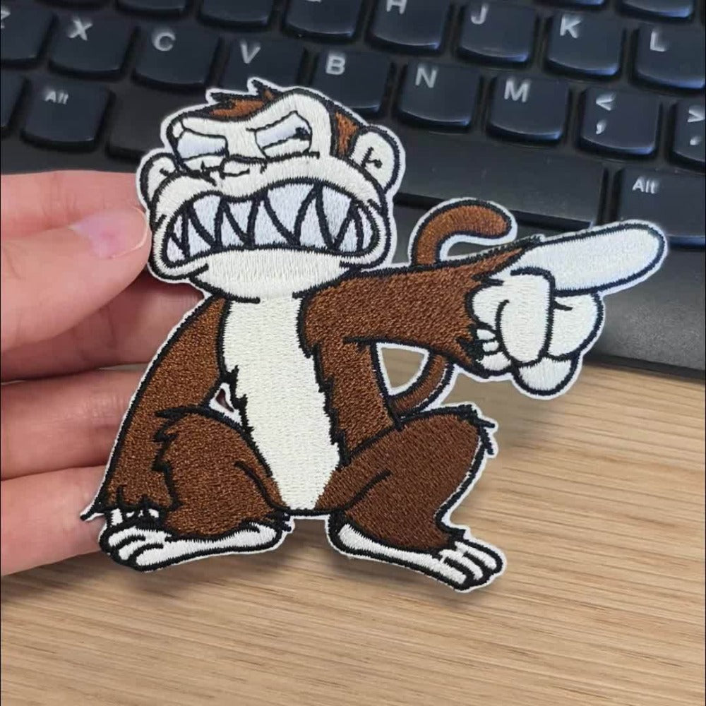 Embroidered Patch - Patches Set of 5 - Funny Monkey Iron-On Sew-On Patches for Jackets - product detail view 9