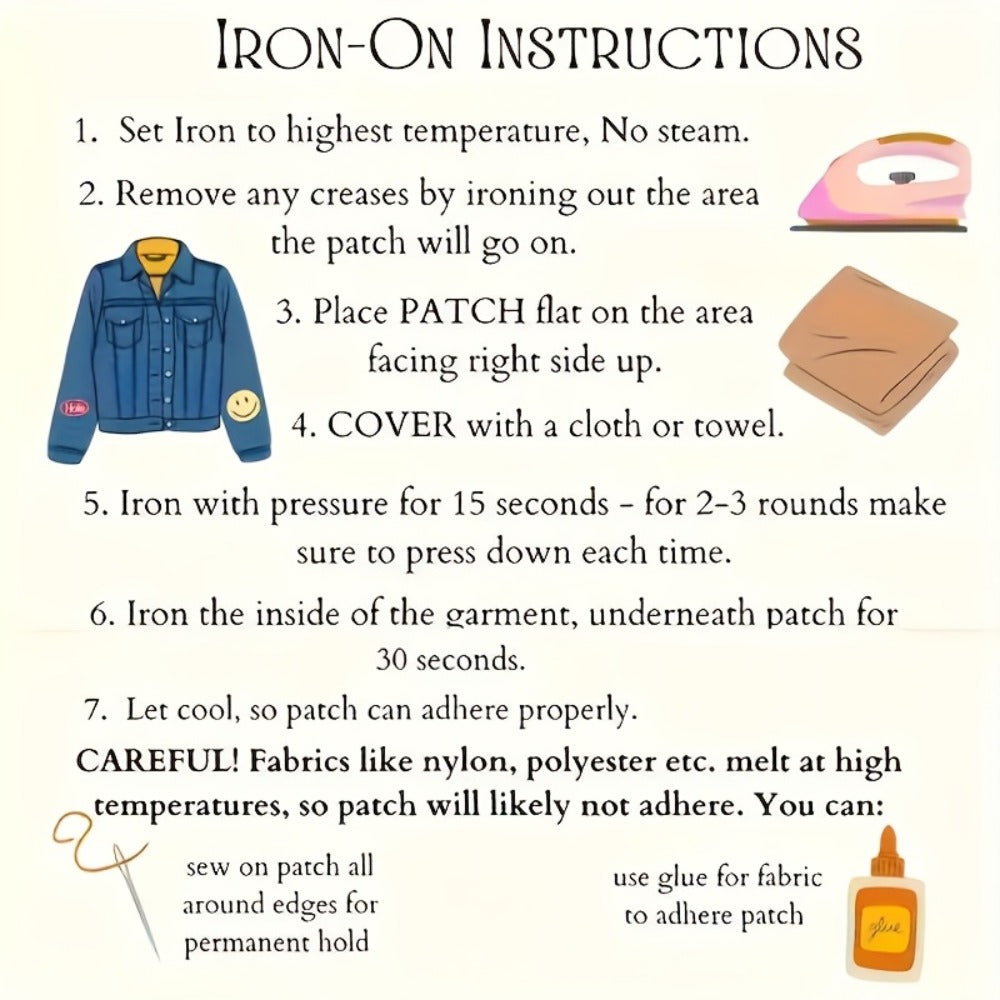 Embroidered Patch - Patches Set of 5 - Funny Monkey Iron-On Sew-On Patches for Jackets - product detail view 10