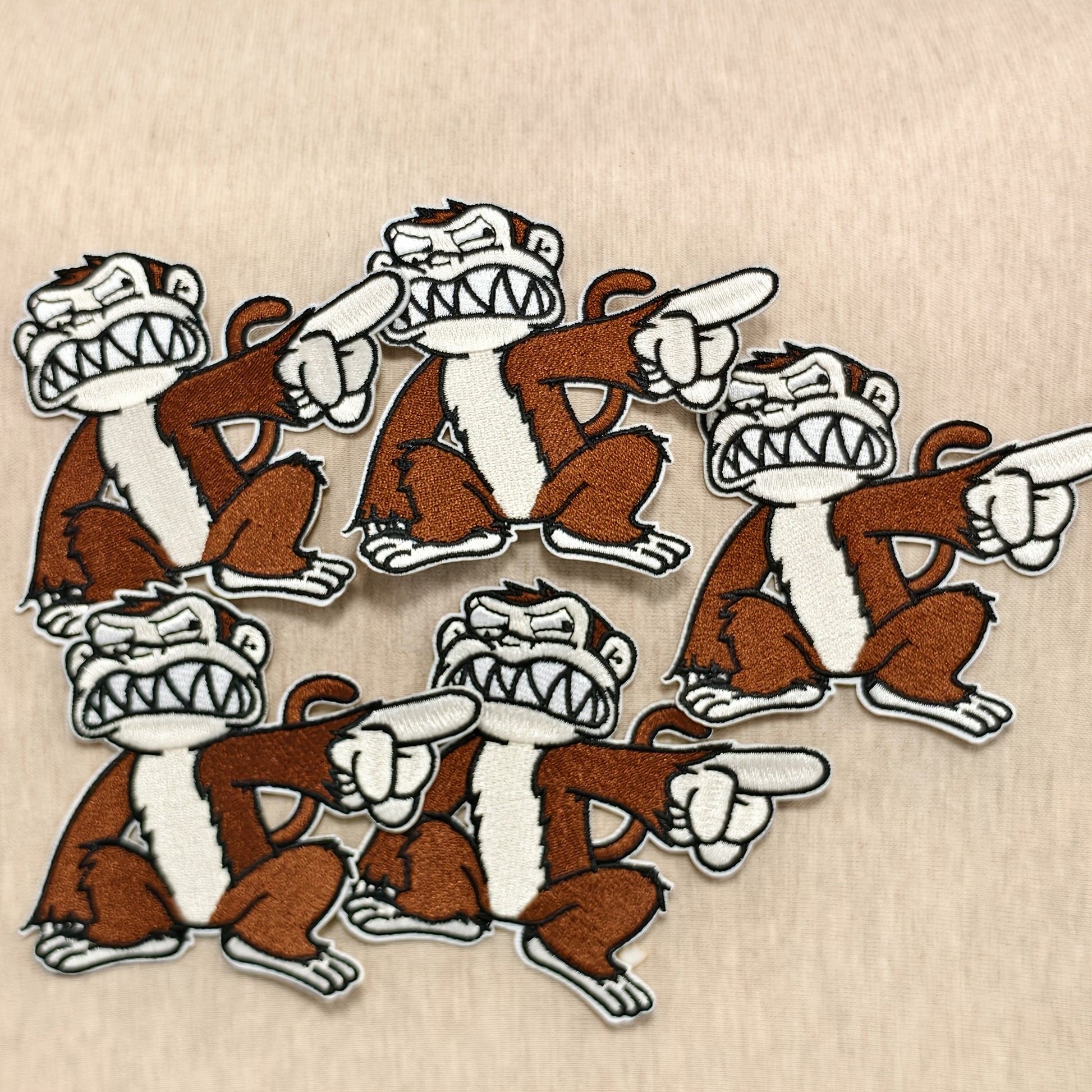 Embroidered Patch - Patches Set of 5 - Funny Monkey Iron-On Sew-On Patches for Jackets - product detail view 11