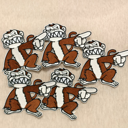 Embroidered Patch - Patches Set of 5 - Funny Monkey Iron-On Sew-On Patches for Jackets - product detail view 11