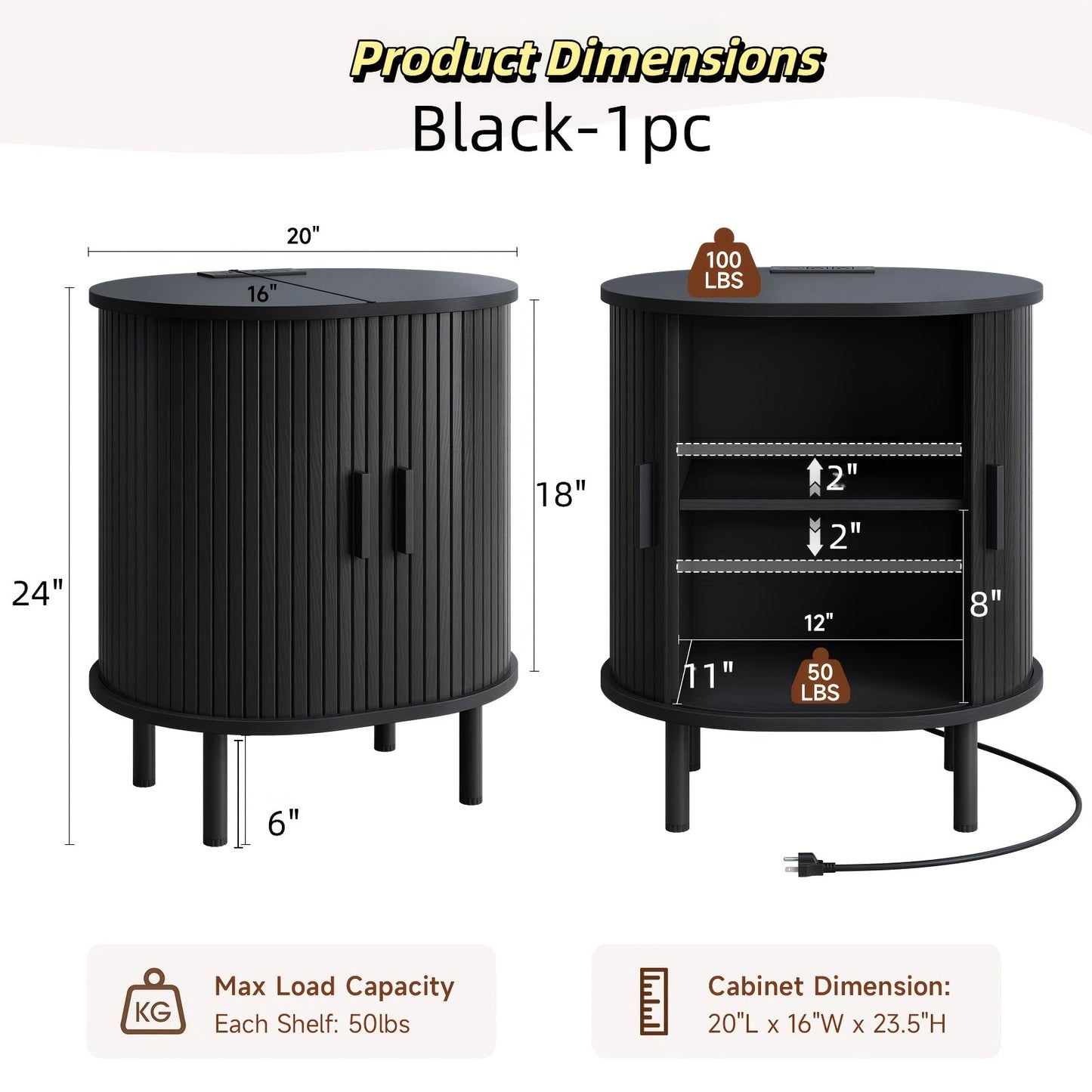 End Table shown in the Black-1pc option