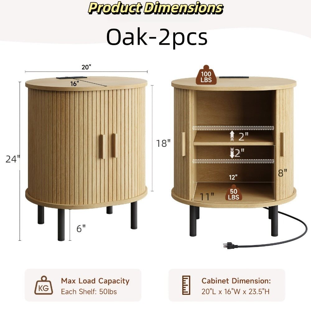 End Table with Charging Station for Work, Display, and Everyday Use in Living Room detail image - detail view 10