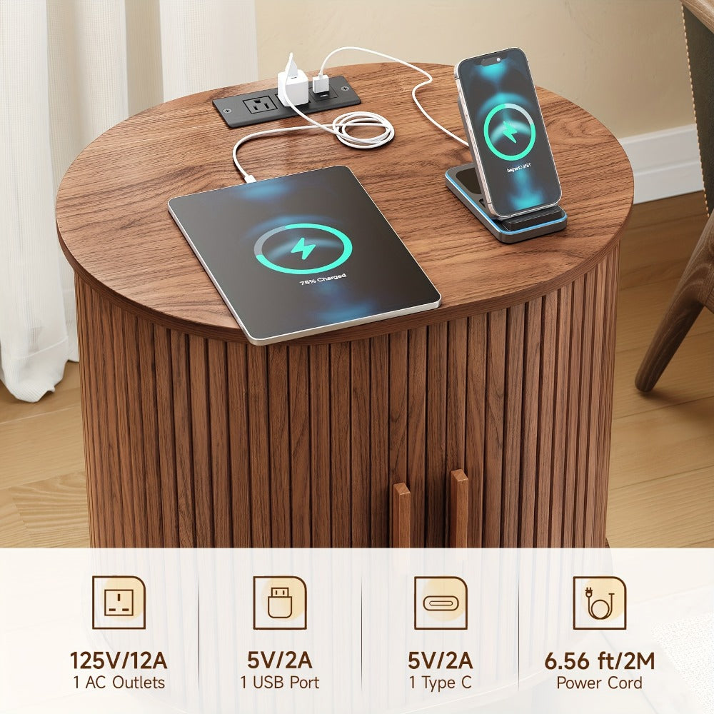 End Table with Charging Station for Work, Display, and Everyday Use in Living Room detail image - detail view 11