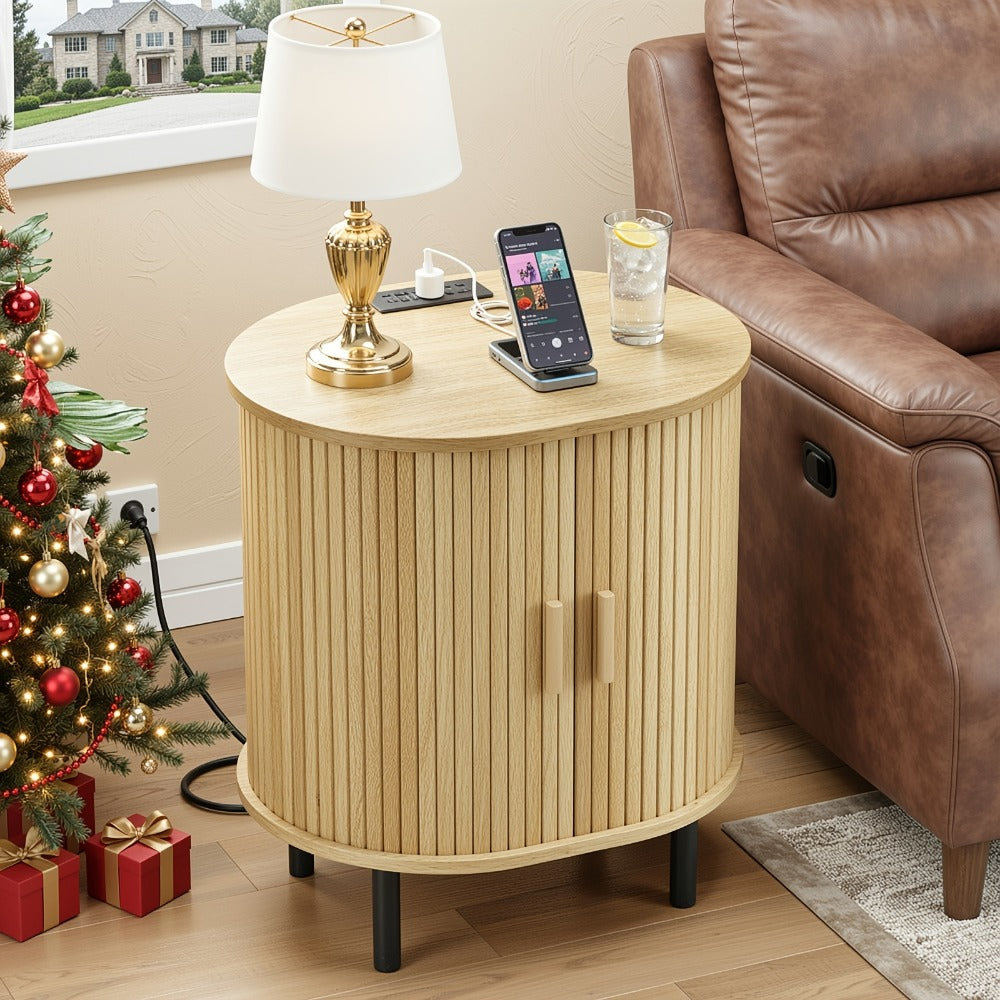 End Table with Charging Station for Work, Display, and Everyday Use in Living Room detail image - detail view 14