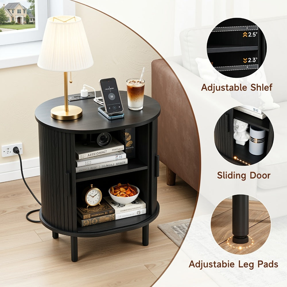 End Table with Charging Station for Work, Display, and Everyday Use in Living Room detail image - detail view 18