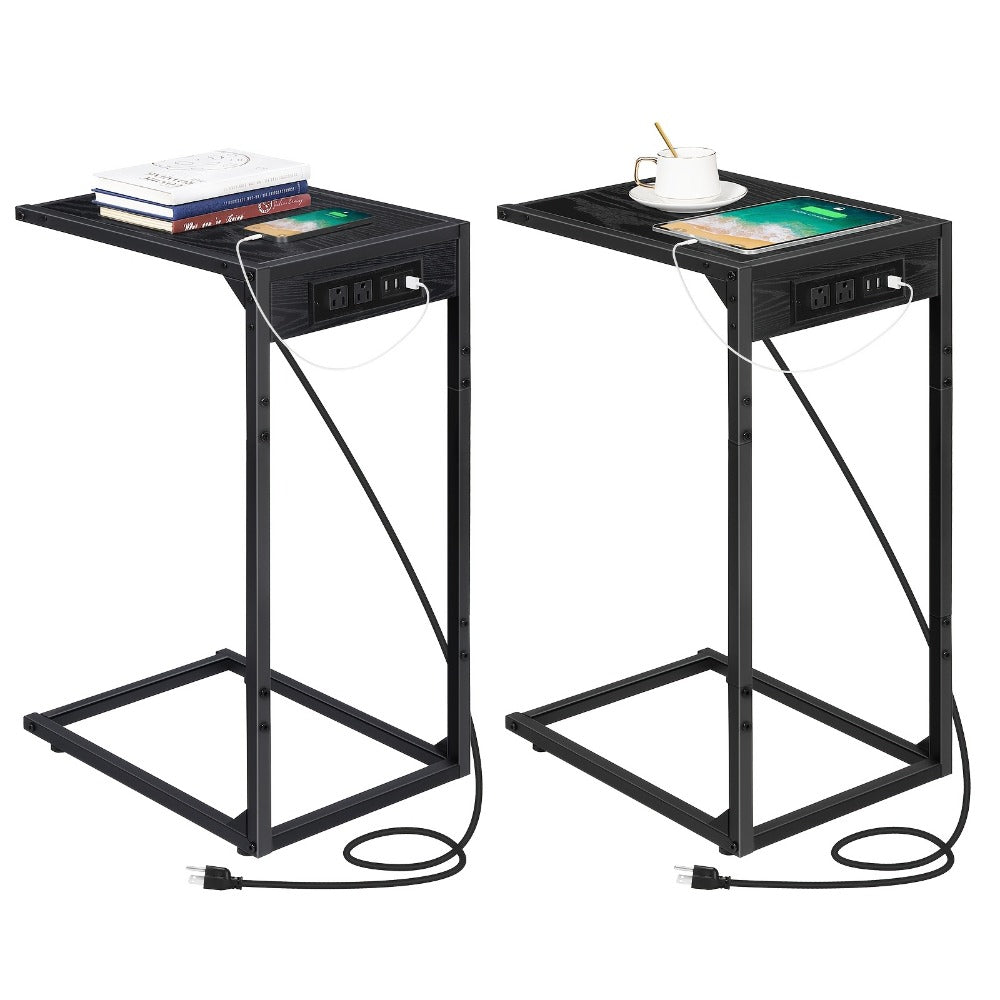 End Table with Storage Bag, Bedside Side Table for Living Room detail image - detail view 20
