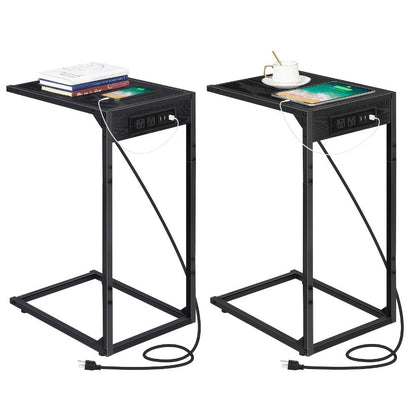 End Table with Storage Bag, Bedside Side Table for Living Room detail image - detail view 20