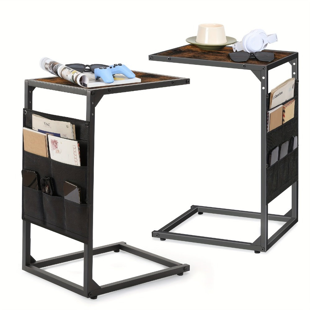 End Table with Storage Bag, Bedside Side Table for Living Room detail image - detail view 5