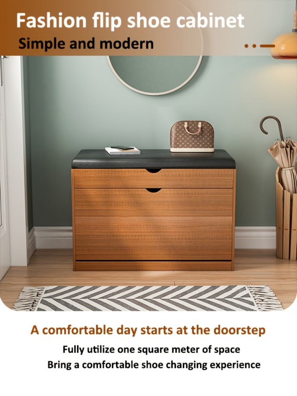 Entryway Bench with Padded Seat for Comfortable Everyday Seating detail image - detail view 11