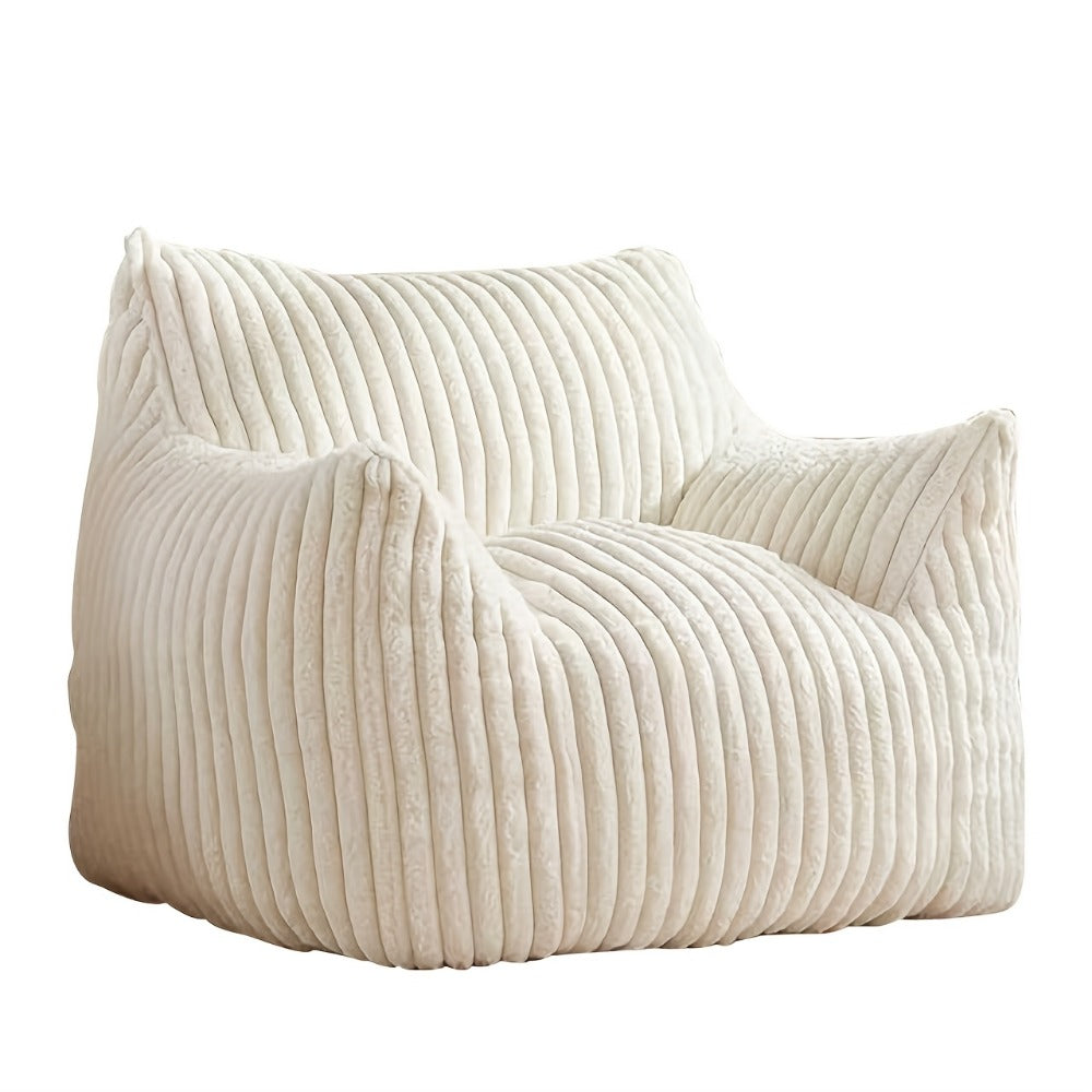 Extra-Large Bean Bag Chair with Footrest, Casual Reading Seat for Living Room detail image - detail view 7