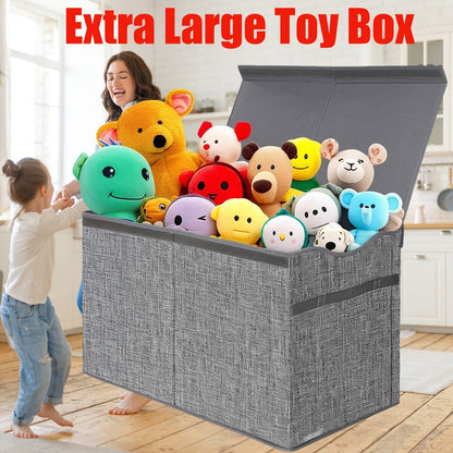 Extra-Large Kids Toy Storage Chest, Foldable Toy Box for Kids' Room detail image - detail view 10