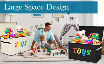 Extra-Large Kids Toy Storage Chest with Secure Lid for Organized Everyday Storage detail image - detail view 10