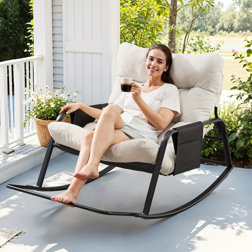 Extra-Large Outdoor Rocking Chair with Multiple Color Options for Patio detail image - detail view 12