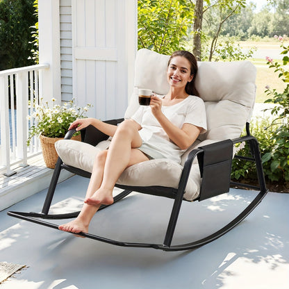 Extra-Large Outdoor Rocking Chair with Multiple Color Options for Patio detail image - detail view 12