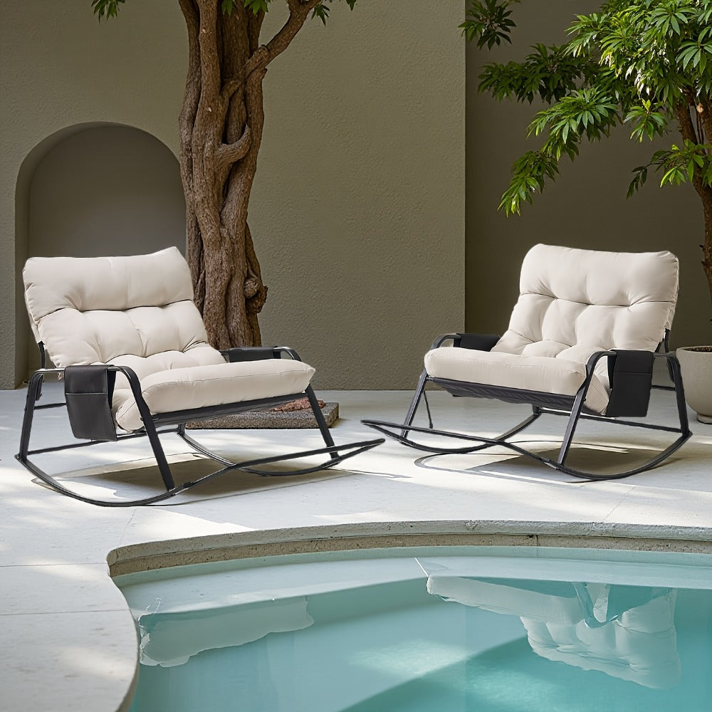 Extra-Large Outdoor Rocking Chair with Multiple Color Options for Patio detail image - detail view 14