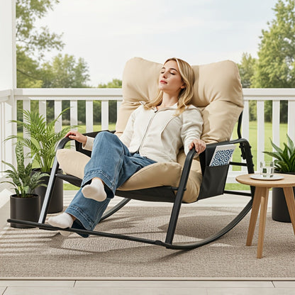 Extra-Large Outdoor Rocking Chair with Multiple Color Options for Patio detail image - detail view 16