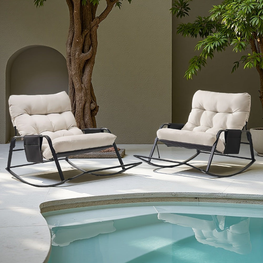 Extra-Large Outdoor Rocking Chair with Multiple Color Options for Patio detail image - detail view 3