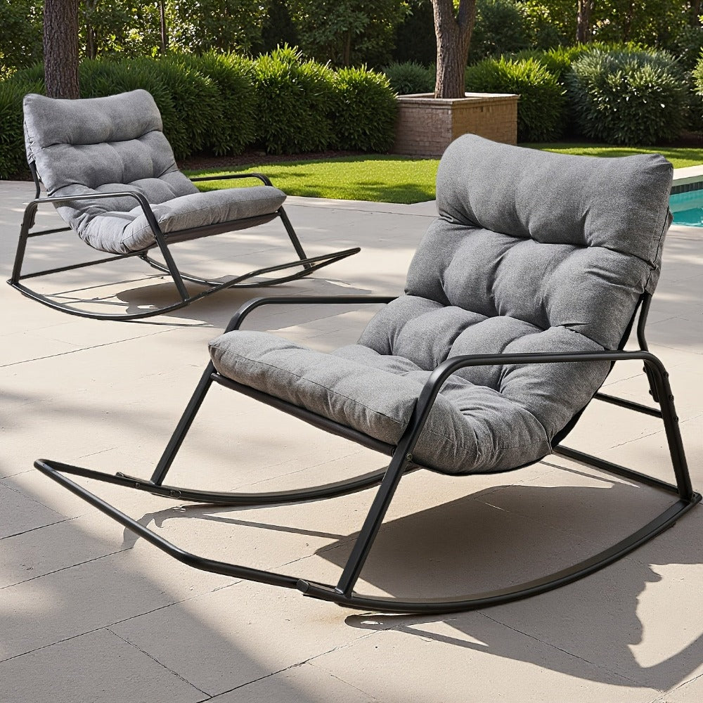 Extra-Large Outdoor Rocking Chair with Multiple Color Options for Patio detail image - detail view 5