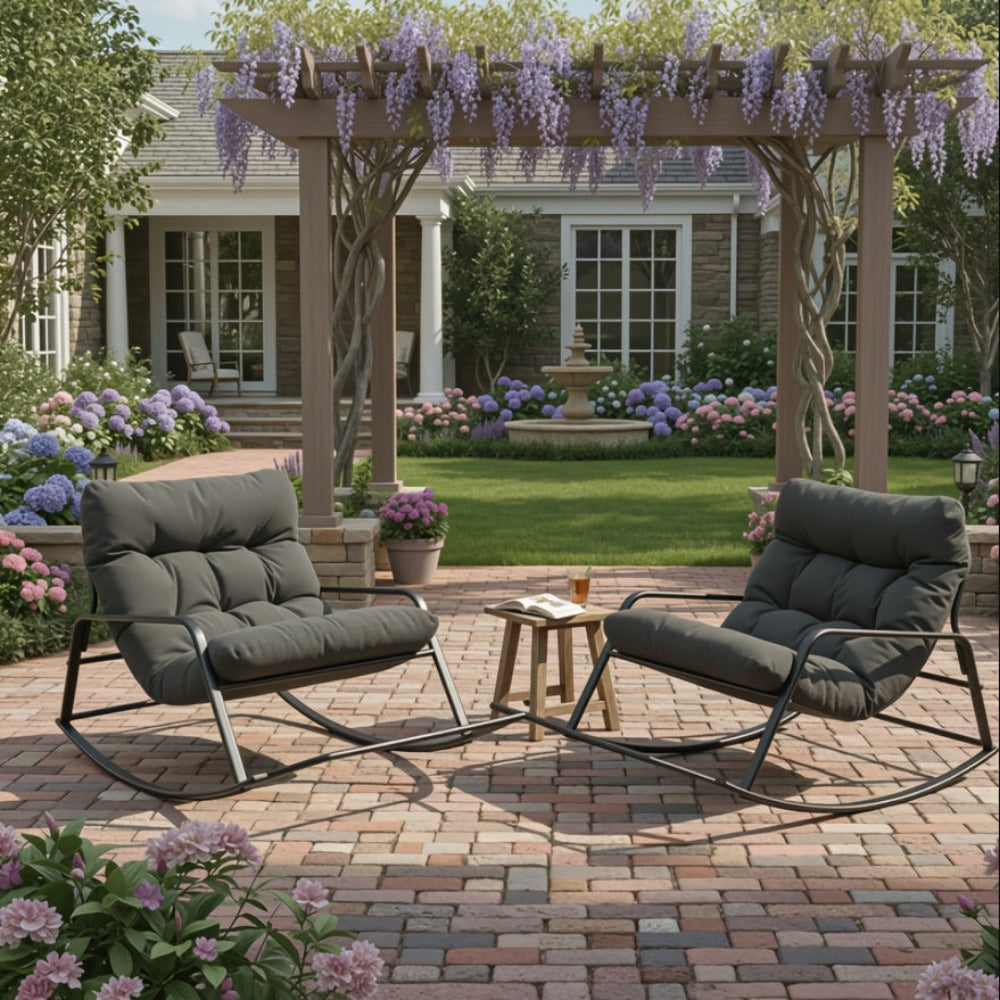 Extra-Large Outdoor Rocking Chair with Multiple Color Options for Patio detail image - detail view 7