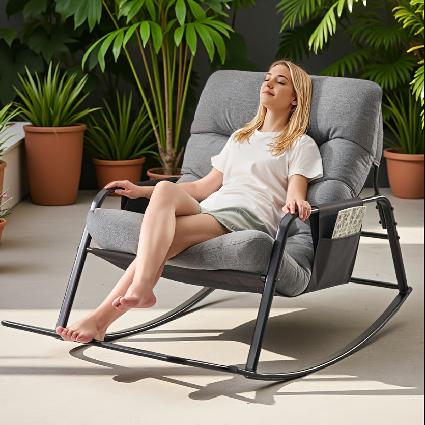 Outdoor Rocking Chair shown in the Grey, 1pc option