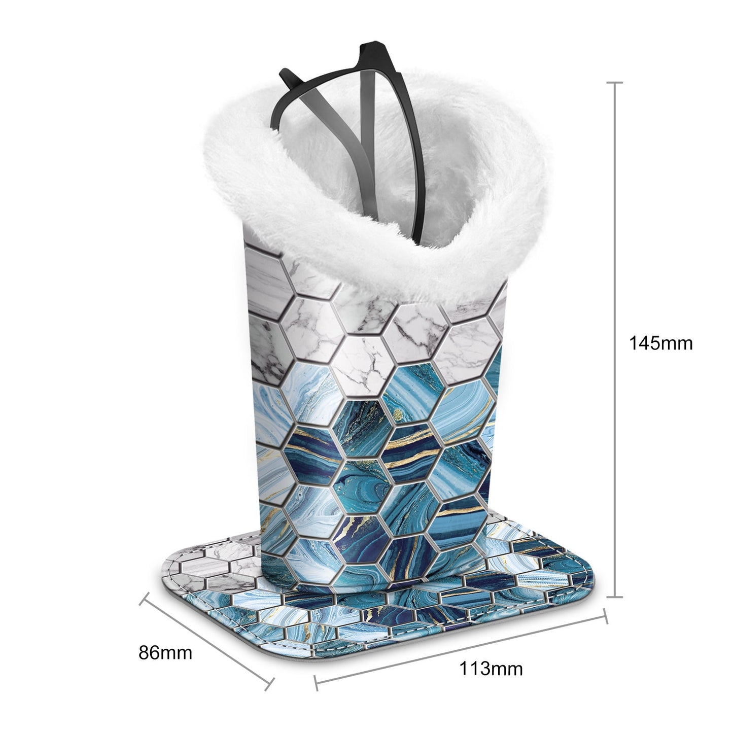 Eyewear Accessories - Eyeglasses Holder Stand Plush Lined Anti-Scratch Glasses Organizer 34 - product detail view 2