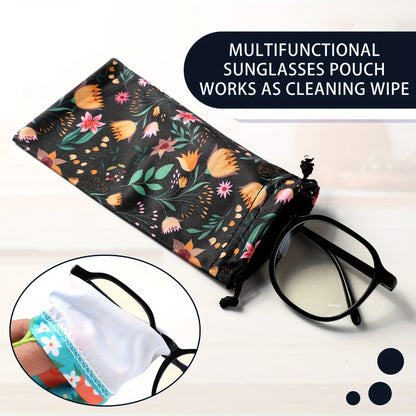 Eyewear Accessories - Microfiber Eyeglass Pouch 24 Pack Drawstring Soft Glasses Case Bag - product detail view 5
