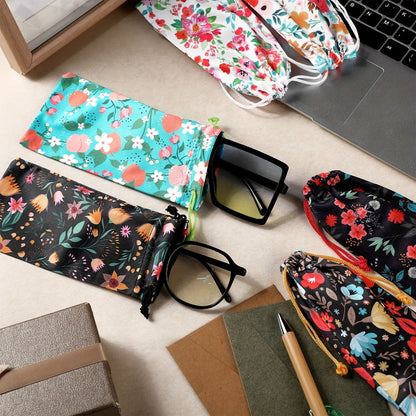 Eyewear Accessories - Microfiber Eyeglass Pouch 24 Pack Drawstring Soft Glasses Case Bag - product detail view 6