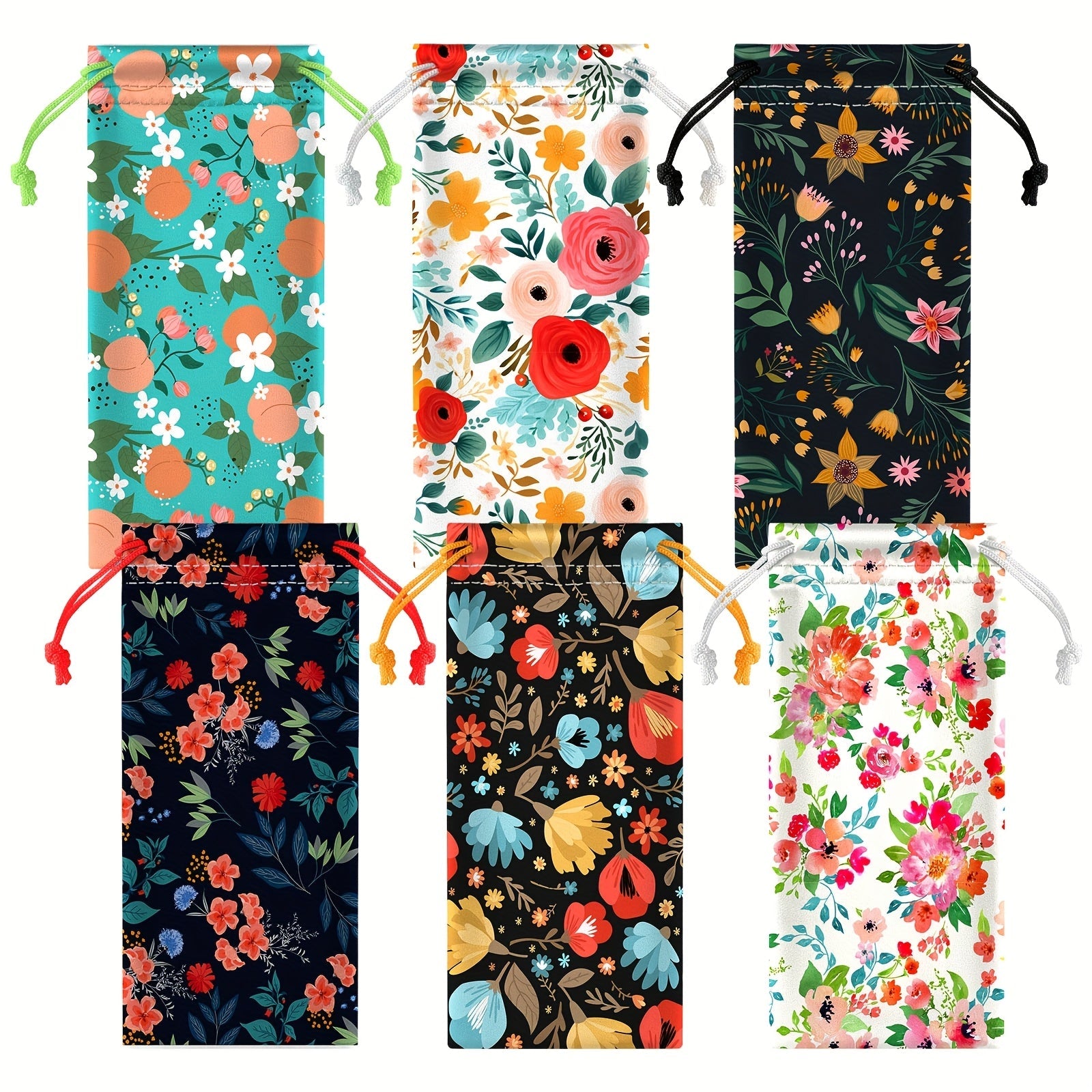 Eyewear Accessories - Microfiber Eyeglass Pouch 24 Pack Drawstring Soft Glasses Case Bag - product detail view 10